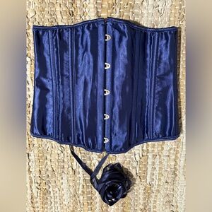 Corset Blue Satin